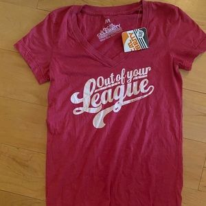 Out of your league t shirt local celebrity NWT